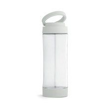 Botella vidrio 390ml con soporte móvil Gris Claro