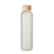 Botella Vidrio 650ml Sublimable Blanco Transparente