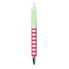 Bolígrafo blanco con goma antideslizante de colores y clip maxi | Area 1