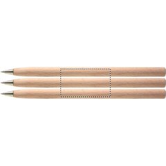 Bolígrafo fino de madera y tinta negra | Circunferencia