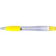 Bolígrafo y marcador 2 en 1 plateado con detalles a color | OPPOSITE THE CLIP