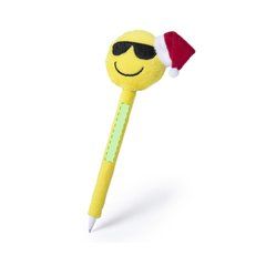Bolígrafo navideño con emoji y cuerpo de peluche | Area 1