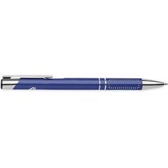 Bolígrafo Pulsador Aluminio Tinta Azul | Lateral Izquierdo