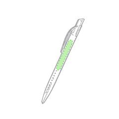Bolígrafo pulsador con amplio clip y diseño de rombos | En el clip