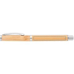 Bolígrafo Roller Inox y Bambú | Lateral Derecho