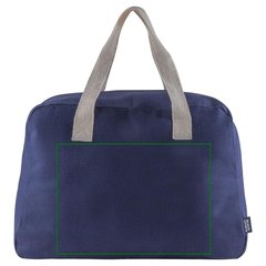 Bolsa de algodón reciclado azul | Frontal | 280 x 200