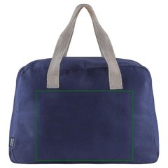 Bolsa de algodón reciclado azul | Trasera | 280 x 200