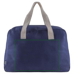 Bolsa de algodón reciclado azul | Trasera | 300 x 200