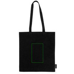 Bolsa de algodón reciclado negro | Frontal