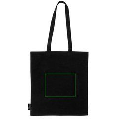 Bolsa de algodón reciclado negro | Trasera