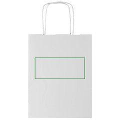 Bolsa blanca de papel eco | Frontal