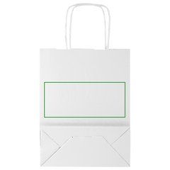 Bolsa blanca de papel eco | Trasera