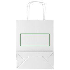 Bolsa blanca de papel eco | Trasera