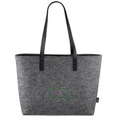 Bolsa de Fieltro RPET Asas Largas PU | Frontal | 100 x 50