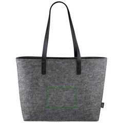 Bolsa de Fieltro RPET Asas Largas PU | Frontal | 150 x 100