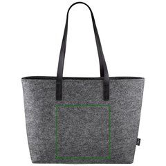 Bolsa de Fieltro RPET Asas Largas PU | Frontal | 200 x 200