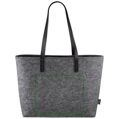 Bolsa de Fieltro RPET Asas Largas PU | Frontal | 250 x 200