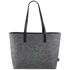 Bolsa de Fieltro RPET Asas Largas PU | Frontal | 60 x 95