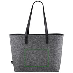 Bolsa de Fieltro RPET Asas Largas PU | Trasera | 200 x 150