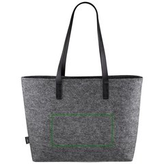 Bolsa de Fieltro RPET Asas Largas PU | Trasera | 230 x 120