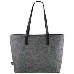 Bolsa de Fieltro RPET Asas Largas PU | Trasera | 250 x 200