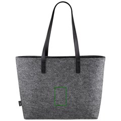 Bolsa de Fieltro RPET Asas Largas PU | Trasera | 60 x 95