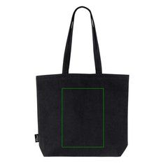 Bolsa de hombro de algodón reciclado | Trasera | 200 x 280