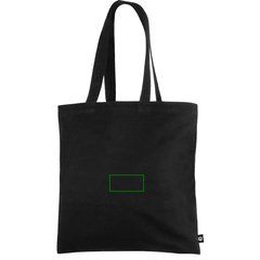 Bolsa negra de algodón | Frontal | 100 x 50