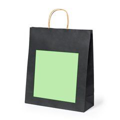 Bolsa Papel 100g Negra Asas Cortas 8kg | Centrado cara A | 255 x 280