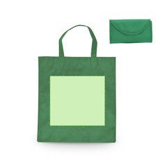 Bolsa pequeña plegable en non woven ribete color | Centrado (Desplegamos, marcamos, plegamos)