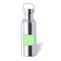 Botella 750ml Acero Inox con Asa | Centrado en el frontal | 50 x 50