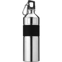 Botella de agua en acero inox. con empuñadura y mosquetón (750ml) | Frontal Superior