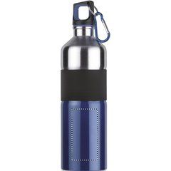 Botella de agua en acero inox. con empuñadura y mosquetón (750ml) | Trasero Inferior