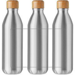 Botella Aluminio 550ml Tapón Bambú | Circunferencia