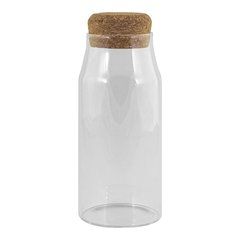 Botella Borosilicato 600ml y Tapón de Corcho | Frontal