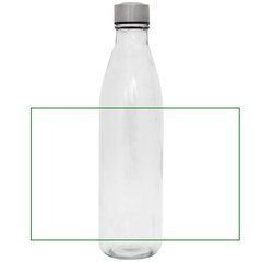 Botella Cristal 1L Tapa Acero Inox | Frontal