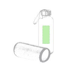 Botella de Cristal 420ml con Funda Neopreno | Centrado | 30 x 80