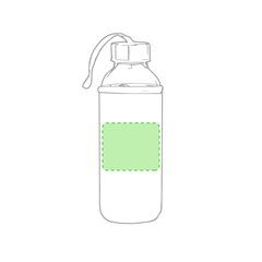 Botella de Cristal 420ml con Funda Neopreno | En la funda | 50 x 80