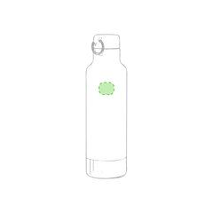 Botella Inox 750ml con Anilla de Transporte | En el frente | 25 x 20