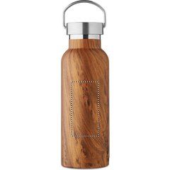 Botella Termo Inox Aspecto Madera | Frontal