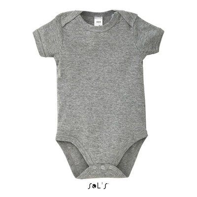 Body Bebé 100% Algodón Peinado Gris XS