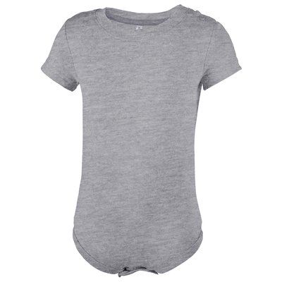 Body de bebé de algodón Oxford Grey 12M