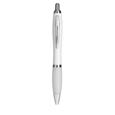 Bolígrafo en ABS de colores con cómoda empuñadura Blanco