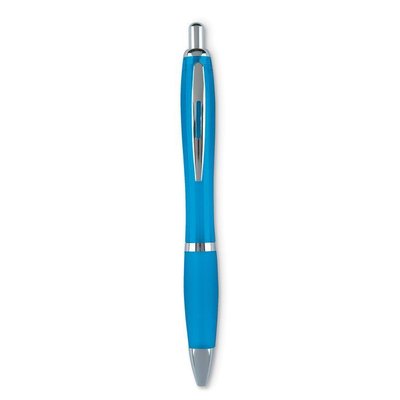 Bolígrafo en ABS de colores con cómoda empuñadura Turquesa