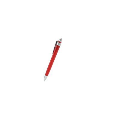 Bolígrafo en ABS monocolor con pulsador y clip plata