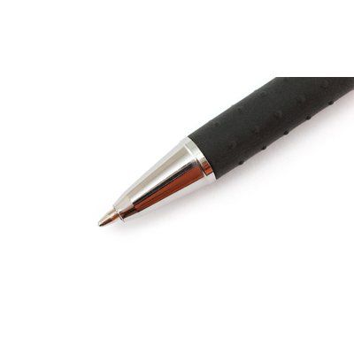 Bolígrafo de aluminio de colores con empuñadura negra antideslizante