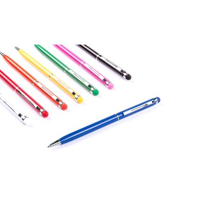 Bolígrafo de aluminio en varios colores con puntero a juego