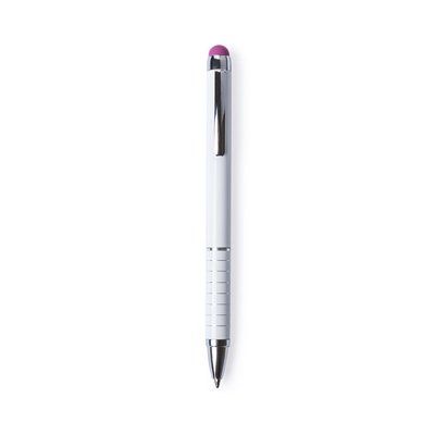 Bolígrafo blanco con el puntero en varios colores