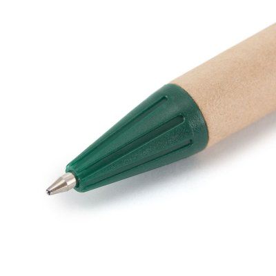Bolígrafo ecológico de cartón reciclado con tinta negra y clip de varios colores