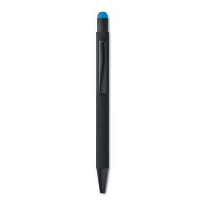 Bolígrafo negro ideal para grabado láser a color con puntero a juego Turquesa